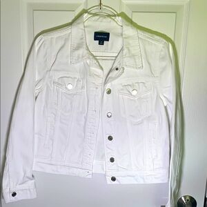 J Crew white denim jacket size medium
